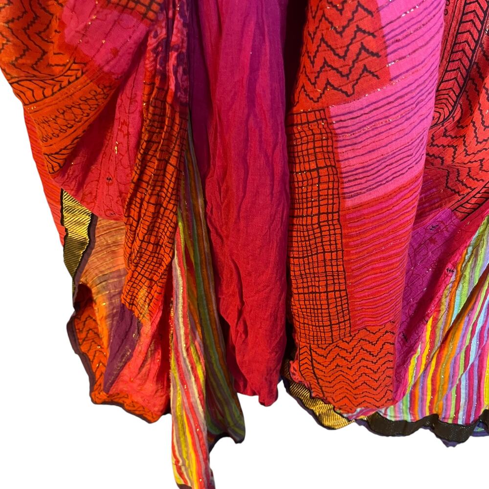 Soft Surroundings Multicolor Patchwork Maxi Skirt - image 7